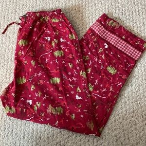Eddie Bauer size L Tall Red Printed Pajama Pants